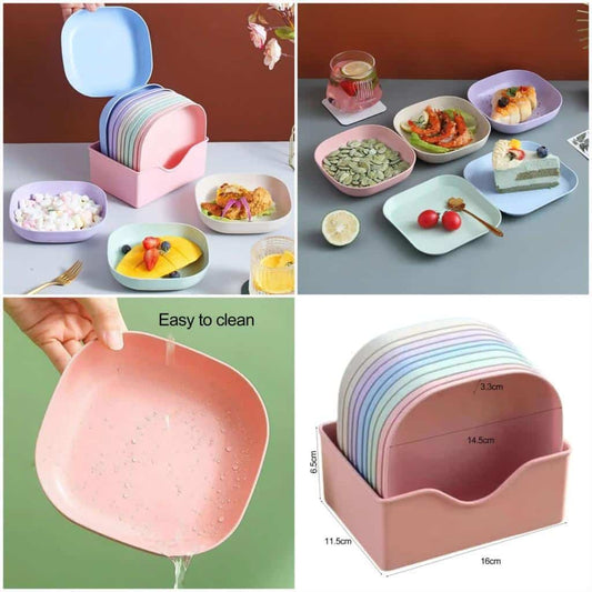 10pcs Premium Plates Set With Holder